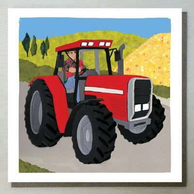 Tarjeta de tractor roja WND24