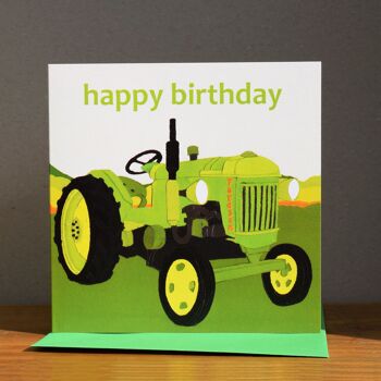 Tracteur vert joyeux anniversaire WND14 2