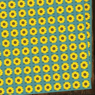 WNDG14 Sonnenblumen Geschenkpapier (Blumen)