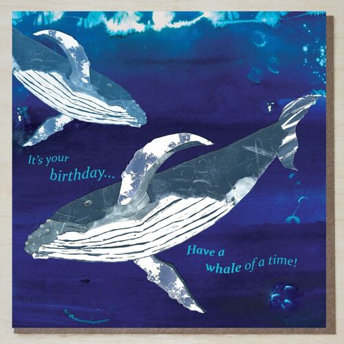 WND285 'whale of a time' birthday card