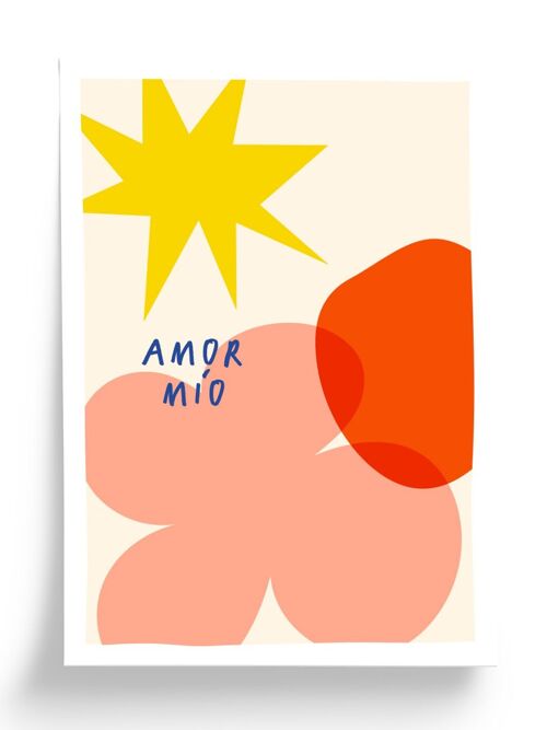 Affiche illustrée Amor mio - format 30x40cm