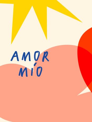Affiche illustrée Amor mio - format 30x40cm 2