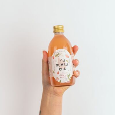 Lou Kombucha n°6 - Fraise, Fleur de Sureau 30cl