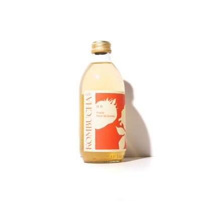 Lou Kombucha n°6-Fraise, Fleur de Sureau 50cl