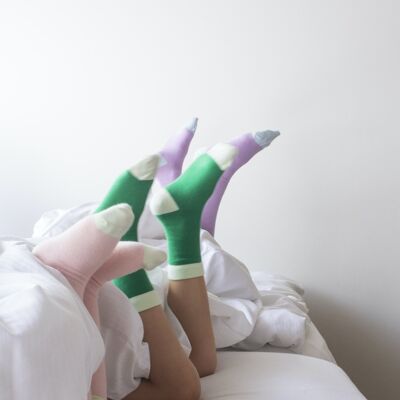 Crew socks bamboo GREEN / MINT GREEN	8-UP