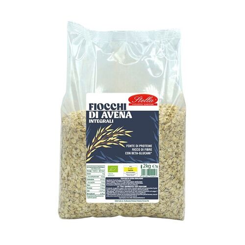 Stella Fiocchi di Avena Integrali BIO - confezioni da 2kg | Confezione Risparmio | Formato Convenienza