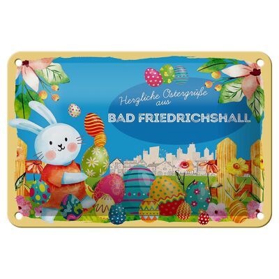 Targa in metallo Pasqua Auguri di Pasqua 18x12 cm regalo BAD FRIEDRICHSHALL