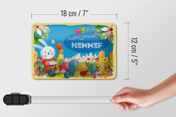 Plaque en tôle Pâques Salutations de Pâques 18x12cm Décoration cadeau HENNEF 5
