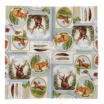 Serviette jetable Fritz en tissu 33 x 33 cm, 20 pièces - chasse aux animaux de la forêt 3