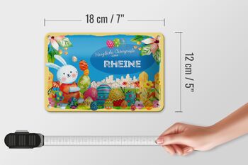 Plaque en tôle Pâques Salutations de Pâques 18x12cm Décoration cadeau RHEINE 5