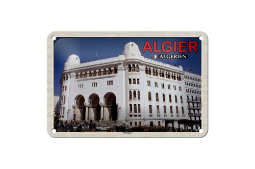 Blechschild Reise 18x12cm Algier Algerien Hauptpost Geschenk Schild