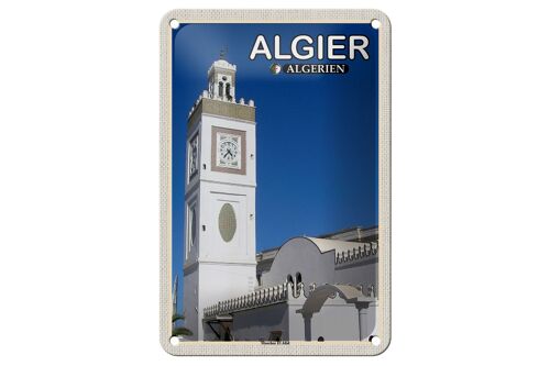 Blechschild Reise 12x18cm Algier Algerien Moschee El Jdid Schild