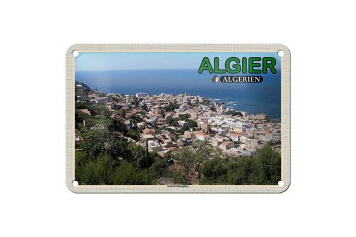 Blechschild Reise 18x12cm Algier Algerien Stadtteil Bologhine Schild