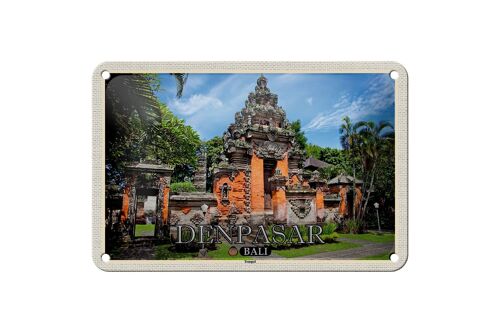 Blechschild Reise 18x12cm Bali DENPASAR Tempel Geschenk Deko Schild