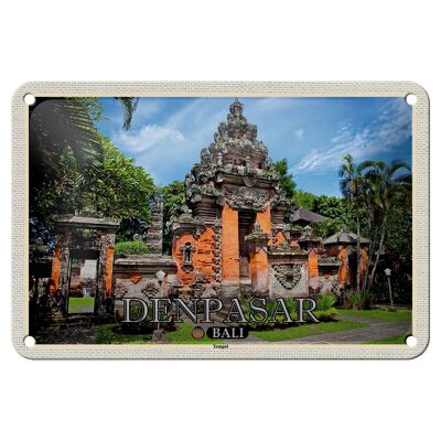 Letrero de chapa de viaje, 18x12cm, cartel decorativo de regalo del templo de Bali DENPASAR