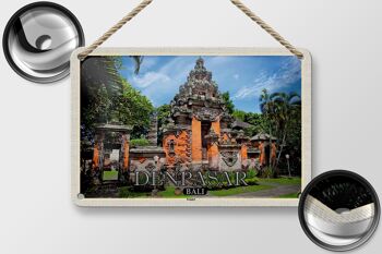 Panneau décoratif en étain pour voyage, 18x12cm, cadeau du Temple Bali DENPASAR 2