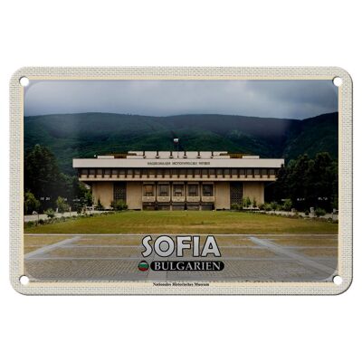 Blechschild Reise 18x12cm Sofia Bulgarien Historisches Museum Schild