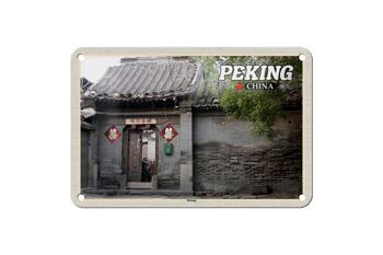 Panneau de voyage en étain, 18x12cm, panneau décoratif, cadeau Hutong de pékin, chine 1