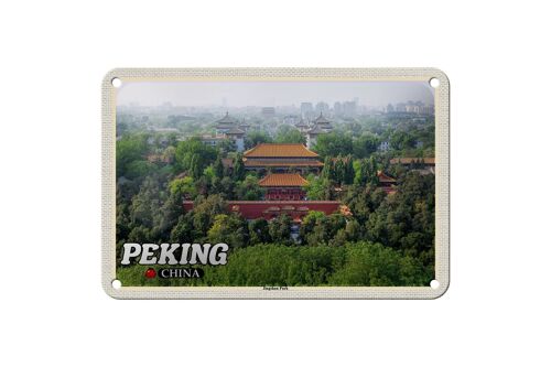 Blechschild Reise 18x12cm Peking China Jingshan Park Deko Schild