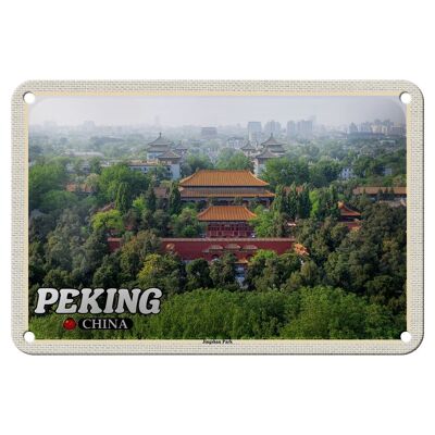 Blechschild Reise 18x12cm Peking China Jingshan Park Deko Schild