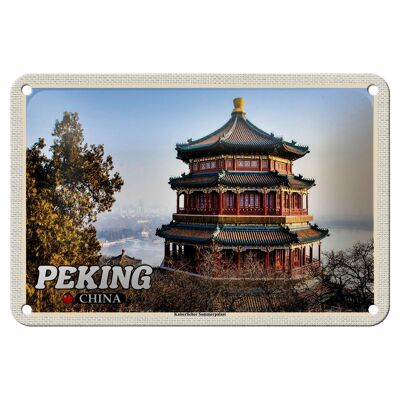 Blechschild Reise 18x12cm Peking China Kaiserlicher Sommerpalast