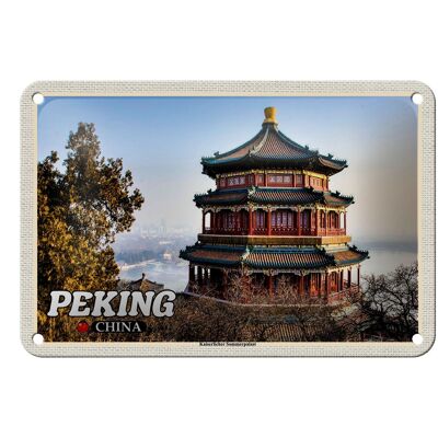 Blechschild Reise 18x12cm Peking China Kaiserlicher Sommerpalast