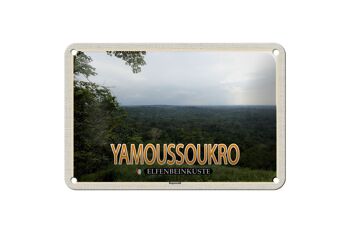 Plaque en tôle voyage 18x12cm Yamoussoukro Côte d'Ivoire forêt tropicale 1