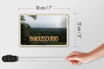 Plaque en tôle voyage 18x12cm Yamoussoukro Côte d'Ivoire forêt tropicale 5
