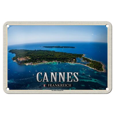 Blechschild Reise 18x12cm Cannes Frankreich Ile Sainte-Marguerite