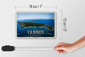 Plaque en tôle Voyage 18x12cm Cannes France Ile Sainte-Marguerite 5