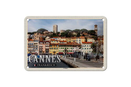 Blechschild Reise 18x12cm Cannes Frankreich Le Suquet Stadtviertel