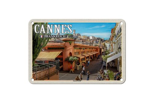 Blechschild Reise 18x12cm Cannes Frankreich Marché Forville Schild