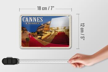 Plaque en tôle Voyage 18x12cm Cannes France Palais Festivals Congrès 5