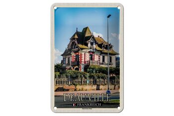 Signe en étain voyage 12x18cm, maison historique de Deauville France 1