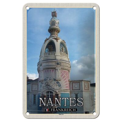 Blechschild Reise 12x18cm Nantes Frankreich Tour Lu Deko Schild