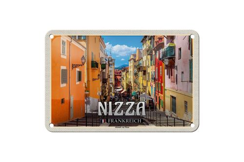 Blechschild Reise 18x12cm Nizza Frankreich Altstadt von Nizza Schild