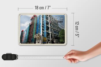 Panneau de voyage en étain, 18x12cm, Paris, France, Centre Pompidou 5