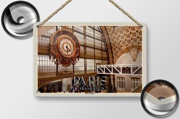 Plaque en étain voyage 18x12cm, Paris France, musée d'art d'Orsay 2