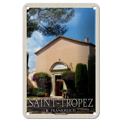 Blechschild Reise 12x18cm Saint-Tropez Frankreich Musée lAnnonciade