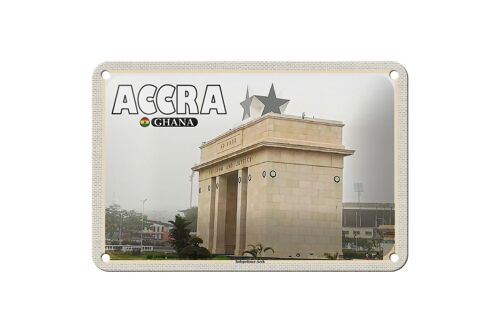 Blechschild Reise 18x12cm Accra Ghana Independence-Arche Deko Schild