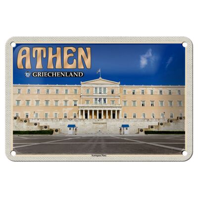 Tin Sign Travel 18x12cm Athens Greece Syntagma Square Sign