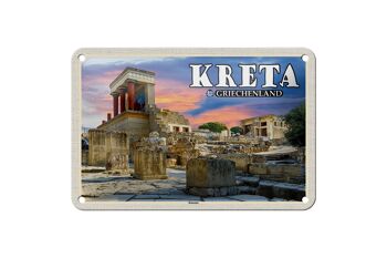 Panneau de voyage en étain, 18x12cm, crète, grèce, palais de Knossos 1
