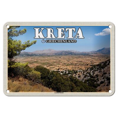 Tin Sign Travel 18x12cm Crete Greece Lassithi Plateau Decoration