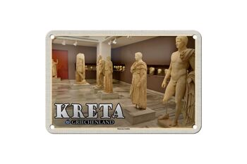 Panneau de voyage en étain 18x12cm, panneau du musée de Crète, de Grèce, d'héraklion 1