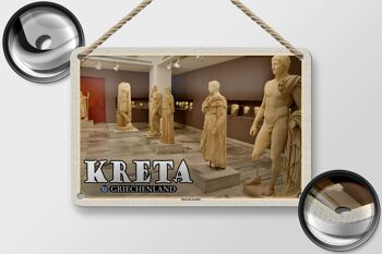 Panneau de voyage en étain 18x12cm, panneau du musée de Crète, de Grèce, d'héraklion 2