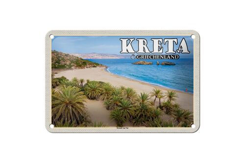 Blechschild Reise 18x12cm Kreta Griechenland Strand von Vai Schild