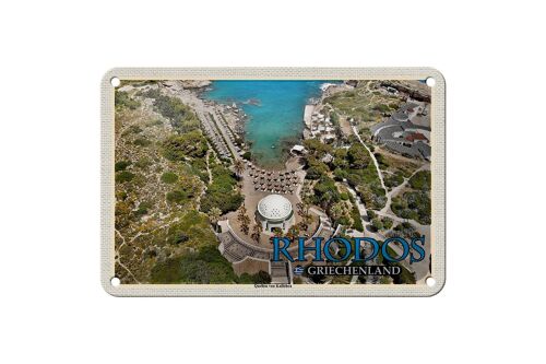Blechschild Reise 18x12cm Rhodos Griechenland Quellen von Kallithea