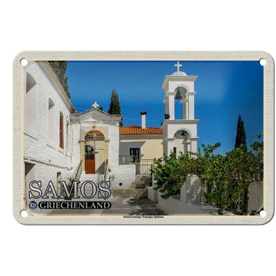 Blechschild Reise 18x12cm Samos Griechenland Klosteranlage Panagia