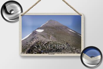Signe de voyage en étain, 18x12cm, Santorin, grèce, montagne Profitis Ilias 2
