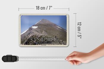 Signe de voyage en étain, 18x12cm, Santorin, grèce, montagne Profitis Ilias 5